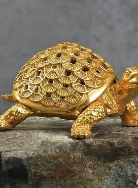 富甲一方金龟金宝套AL786107装招财件进宝钱龟元金属工艺品摆镀铜