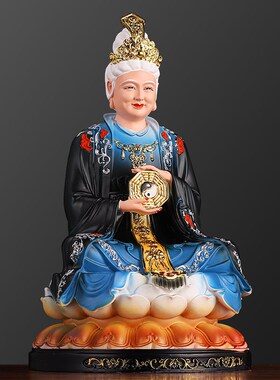 树脂无生老母神像彩绘无声老母家用无极骊山老母供奉人物圣母摆件