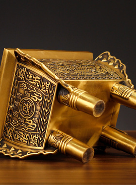 黄铜盛鼎摆件 办公室鼎盛千秋客厅新家乔迁开业商务礼品工艺品