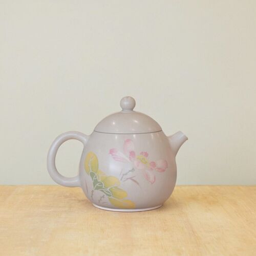 建水紫陶茶壶 龙蛋壶 陶瓷单壶 紫砂壶纯手工  茶具 小容量 中式 - 图0