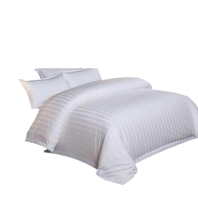 全棉酒店四件套 纯棉缎条酒店床品套件酒店布草四件套,淘宝优惠券,粉丝福利购,淘宝优惠卷