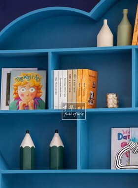 样板间儿童房装饰品摆件真书卡通猫咪绘本仿真书书柜宇航星空摆设