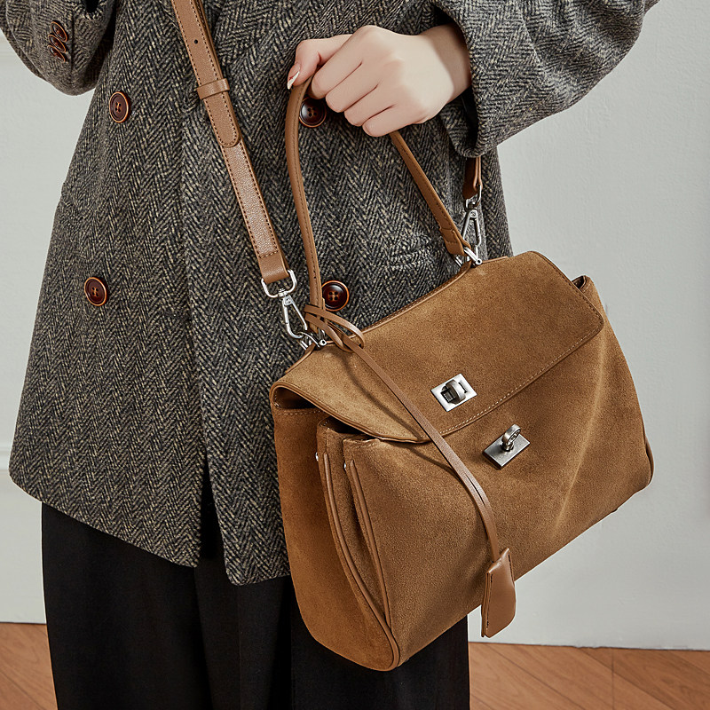 琳蒂袋鼠2025新款托特包慵懒风大容量磨砂牛皮凯莉包女手提斜挎肩,淘宝优惠券,粉丝福利购,淘宝优惠卷