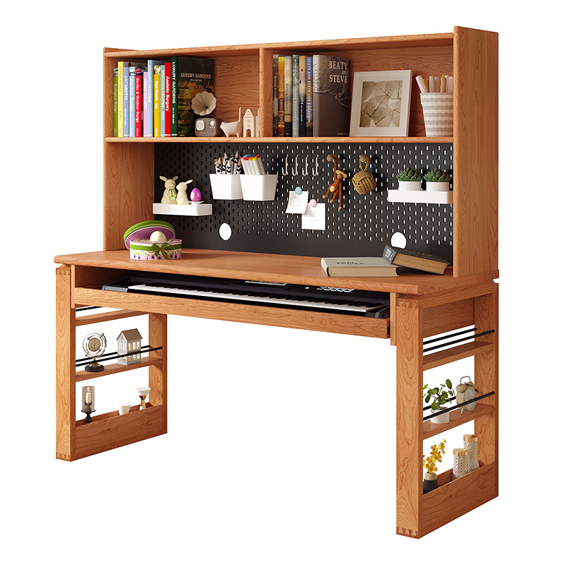 实木钢琴桌工作台录音棚音乐工作桌编曲混音器桌电子琴键盘桌桌子 - 图3