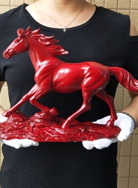 马到成功摆件十二生肖招财马摆设新房台式电脑桌酒柜电视柜装饰品