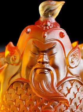 琉璃哼哈二将摆件传统手工艺品守护神门神家居装饰礼品非遗工艺