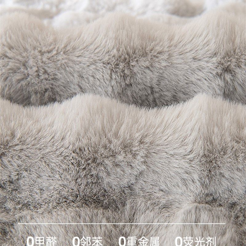 冬季兔毛绒沙发垫加厚沙发坐垫防滑皮沙发专用毛绒沙发盖布巾冬款,淘宝优惠券,粉丝福利购,淘宝优惠卷
