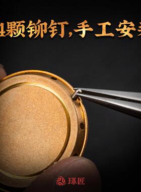 琢匠战鼓摆件武器模型铜饰品大玩家金属人仔立式手把件文创纪念品