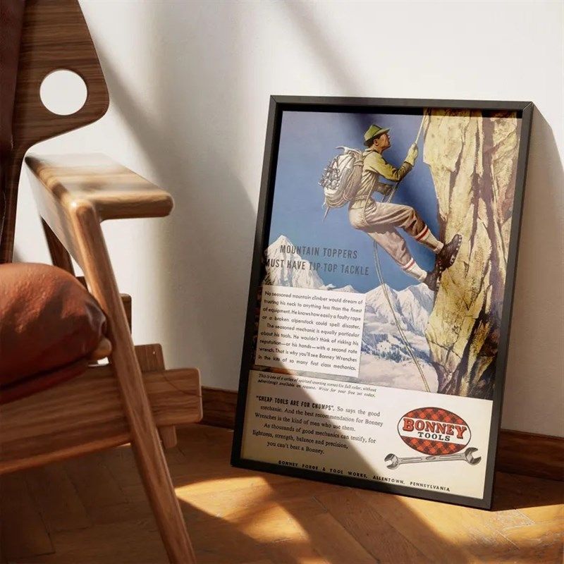 装饰画有框画挂画墙壁复古怀旧露营登山徒步背包帐篷重装旅行爬山,淘宝优惠券,粉丝福利购,淘宝优惠卷