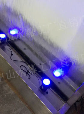流水玻璃水帘成品水景水幕玻璃墙极简软装大型摆件办公室水系景观