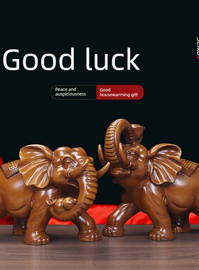 大象饰品男女配对吸财吸水客厅电视柜酒柜入口办公室乔迁开幕礼