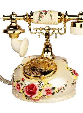 欧电话机仿创意时尚线家维多利亚用无插卡座机复古老式电话式办公