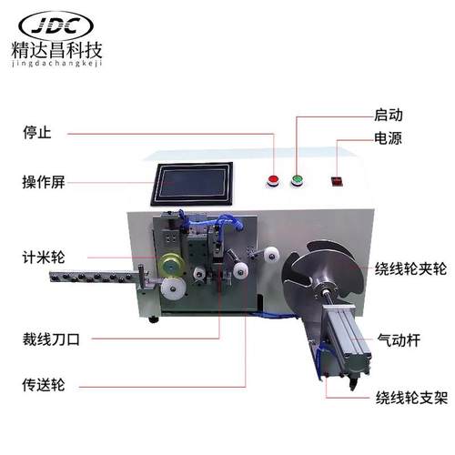 全自动计米扎线机绕线机桌面式电缆数据线电源线扎带机裁线捆绑线 - 图2