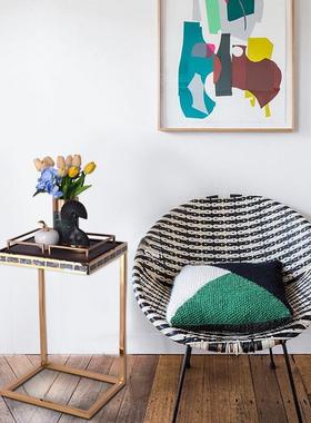 客厅摆家居饰品电柜沙发地视大落理石底座雕塑摆台TB-59858角件几