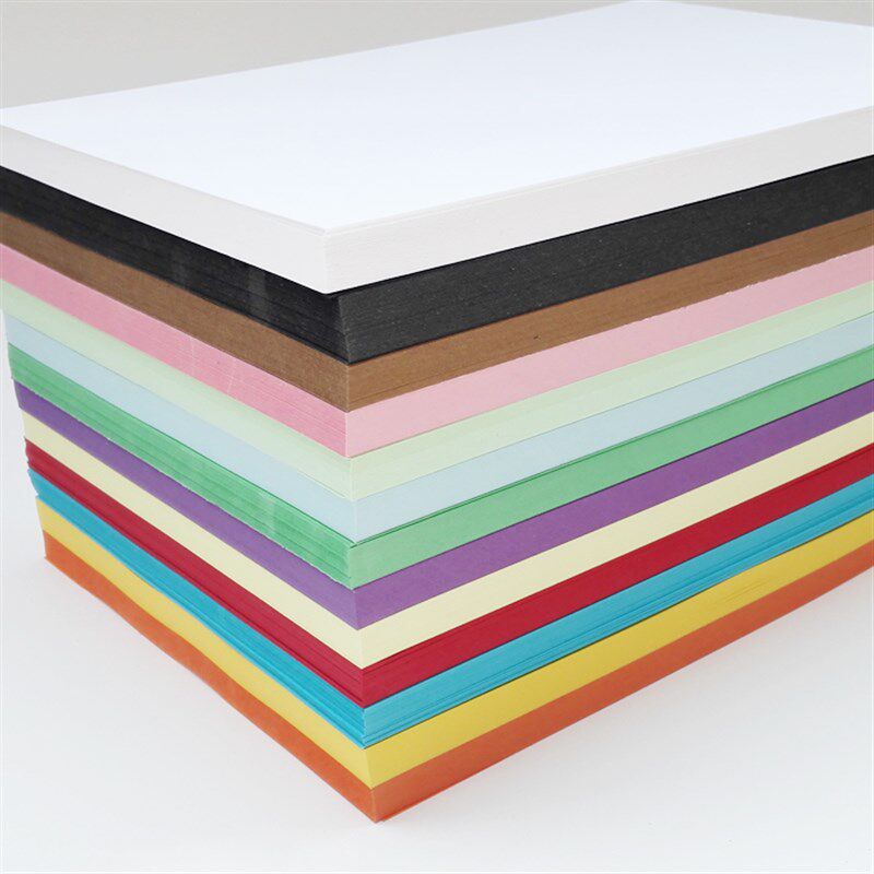 4-open 8K color cardboard 230g thick hard cardboard DIY handmade paper-cut hand-painted greeting card double-sided 4K color cardboard
