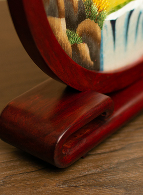 刺绣摆件成品古典中式苏绣桌面台屏手工艺双面绣屏风书房装饰礼品