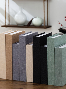 中式古典假书仿真书装饰书摆件拍照道具办公室客厅装饰品摆设麻布