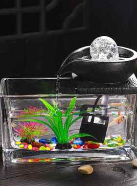 悬浮茶壶鱼缸天壶悬空流水室内喷泉中式客厅礼品悬浮办公室开业陶