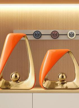 轻奢高装档视XYN现代家居新房子客厅电柜酒柜入门玄关摆艺件饰品