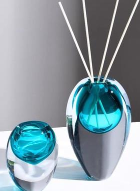 欧式简约透玻花瓶摆件创意AL-62697轻奢客明厅茶几圆璃型插花器家