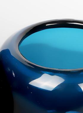 极简色黑房透明玻璃花瓶售楼AL665085客处样板软装摆设餐桌厅插花