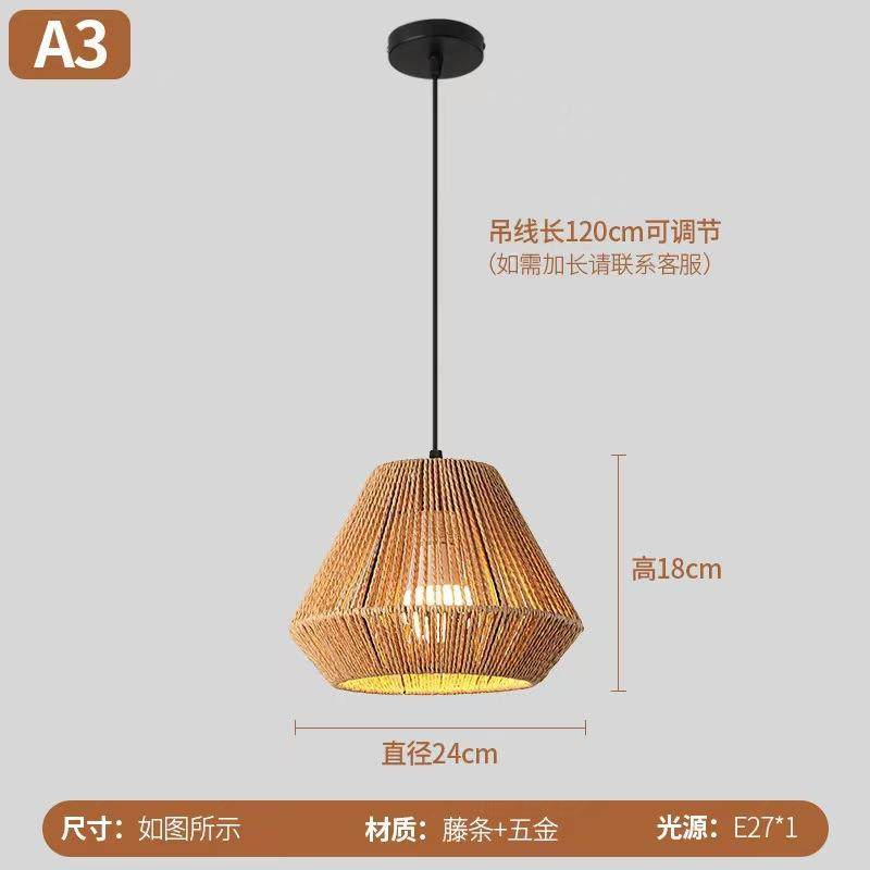 绳复古麻吊灯铁艺餐厅酒吧服48167装烧店饰复古装店铺商用藤烤艺,淘宝优惠券,粉丝福利购,淘宝优惠卷