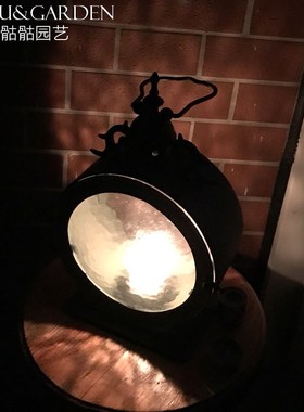 欧式复古深绿色仿古风灯灯笼花园庭院酒吧别墅创意摆件装饰烛台