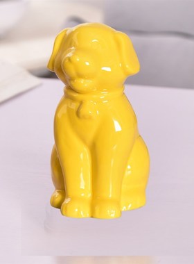 红色狗 陶瓷狗 小狗动物摆件 旺财狗 十二12生肖狗 工艺品狗摆设