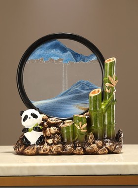 节节高升竹子流沙画沙漏客厅招财鹿电视酒柜装饰摆件乔迁搬家礼品