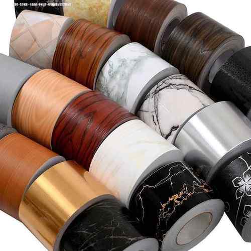 。3d鱼缸拼花镜框自粘贴纸木纹玻璃瓷砖腰线贴墙纸橱柜包边条防水 - 图1