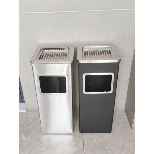 不钢DQI垃圾桶大号酒店立烟灰缸卫生桶大堂大锈厅式宾馆盖公用带 - 图3