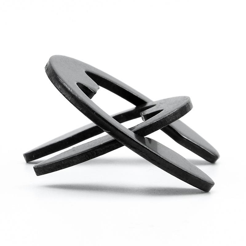 碳钢黑色E型卡簧套装E型挡圈盒装跨境E形开口卡簧挡圈混装 - 图1