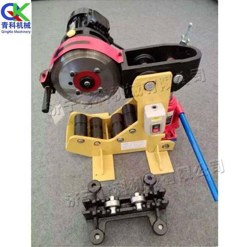 小型便携式钢管切断机 全自动螺旋管切割设备 镀锌管衬塑管切割机 - 图1