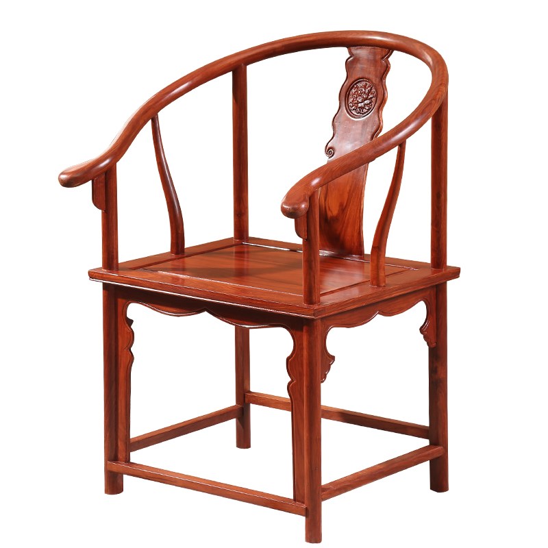 红木家具花梨木圈椅三件中式太师椅官帽椅将军椅实木椅茶椅鼓凳 - 图3