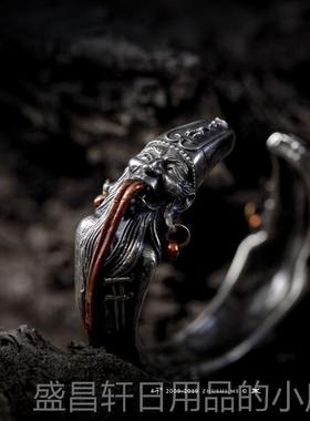 高档主师原创2常023力作纯银新版版黑轻白无手之镯挖掘民族魂