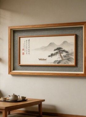 复古高档实木榫卯手工装裱画框