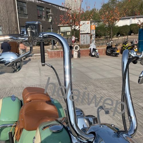 印第安复古黑马 酋长 超级酋长bobber改装1.5寸回弯车把舒适高把 - 图0