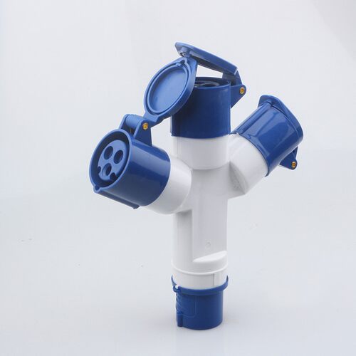 3/4/5芯16A32A防水Y型插座1013/1012/1023多功能三通工业插头IP44 - 图1