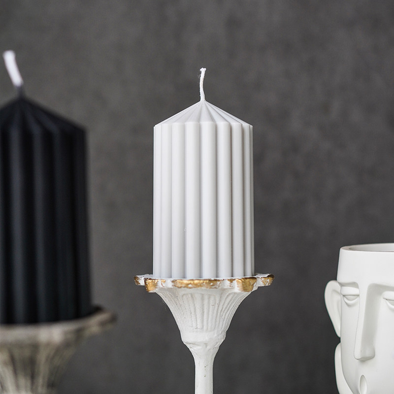 尖顶条纹压克力PC模具 香薰蜡烛diy粗齿条圆柱形蜡烛模具,淘宝优惠券,粉丝福利购,淘宝优惠卷