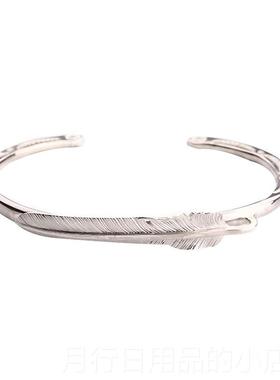 正品欧宇红尾风切羽毛925纯银鹰手羽毛炼1K金字母射线8打开个性化