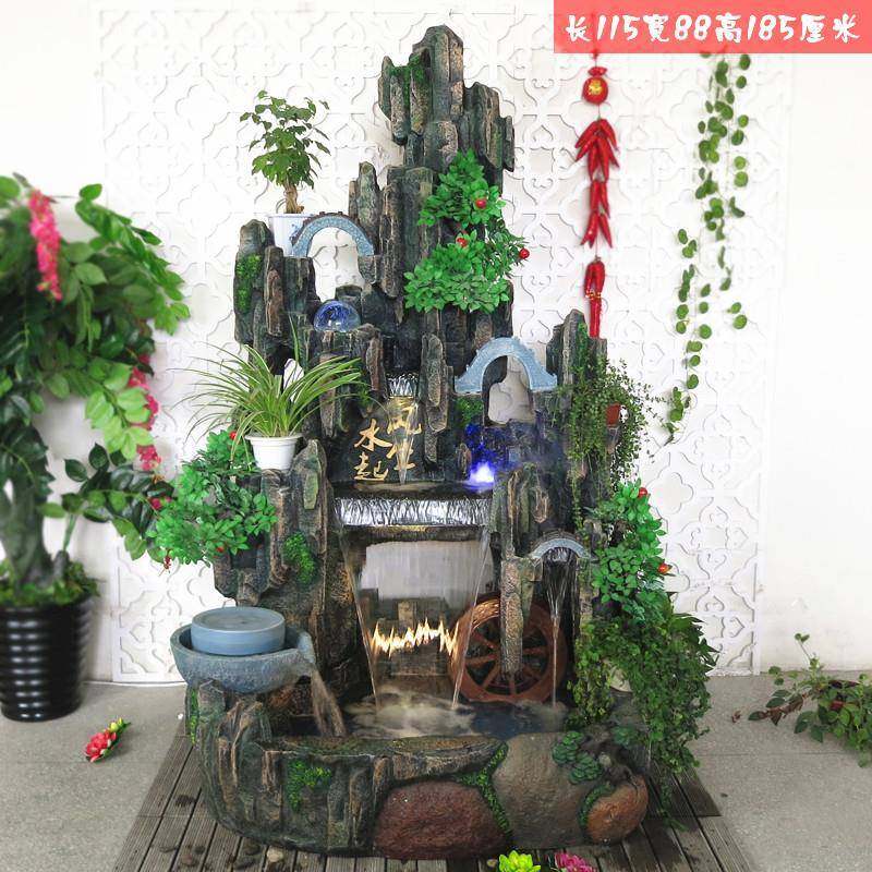 阳台流水喷泉大型假山鱼缸客厅落地景观摆件加湿器养鱼装饰品,淘宝优惠券,粉丝福利购,淘宝优惠卷