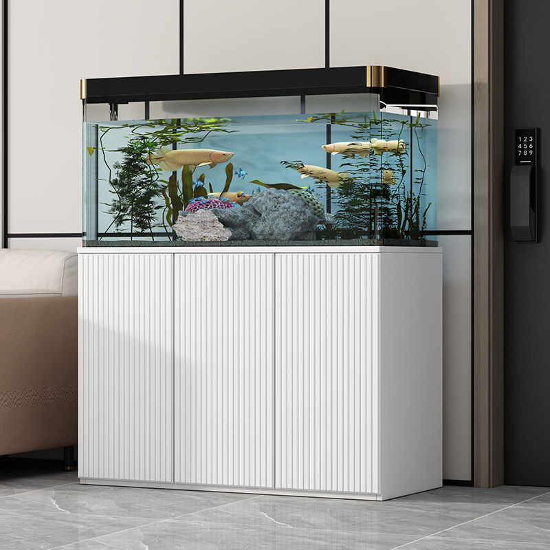定制客厅鱼缸柜中小型水族箱落地家用大型生态底柜玻璃金鱼缸带柜,淘宝优惠券,粉丝福利购,淘宝优惠卷