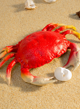 地中海风格海鲜模型仿真龙虾螃蟹假大小闸蟹店面装饰餐厅挂件摆件