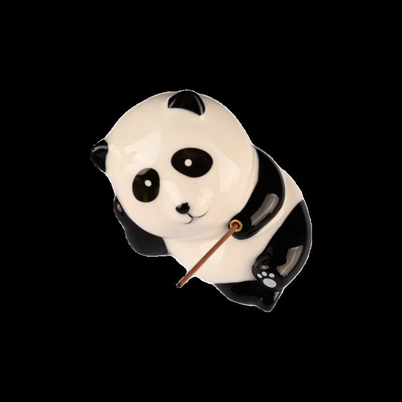 陶瓷家用室内线香插可爱熊猫摆件香薰炉茶宠茶玩客厅桌面书桌饰品,淘宝优惠券,粉丝福利购,淘宝优惠卷