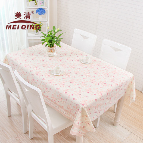 加厚田园长四方形pvc蕾丝桌布防水防油防烫塑料茶几小清新餐桌布 - 图1