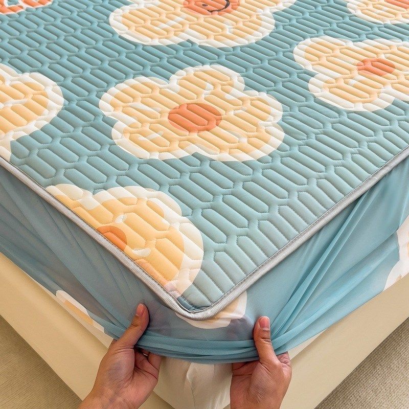 冰丝乳胶凉席床笠罩单件夏季床罩三件套2024新款床垫保护罩四件,淘宝优惠券,粉丝福利购,淘宝优惠卷