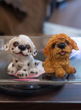 脂树工艺品仿真动物小摆小件创意家居10大名犬装饰品客狗厅电视柜