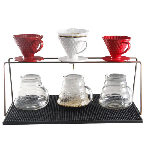 手冲架 滤杯支架 手冲咖啡套装 双孔/三孔滤杯架V60陶瓷/玻璃滤杯 - 图3