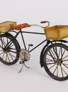 厂家一手车复古色铁皮自行ZXC22创意欧汽车模型装饰品摆式件金属