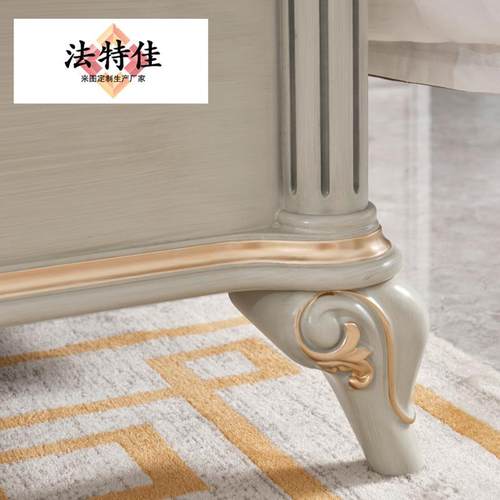 古典无品牌/法式奢轻实木新床简欧式主卧室1皮.8米软靠背主卧双人 - 图1